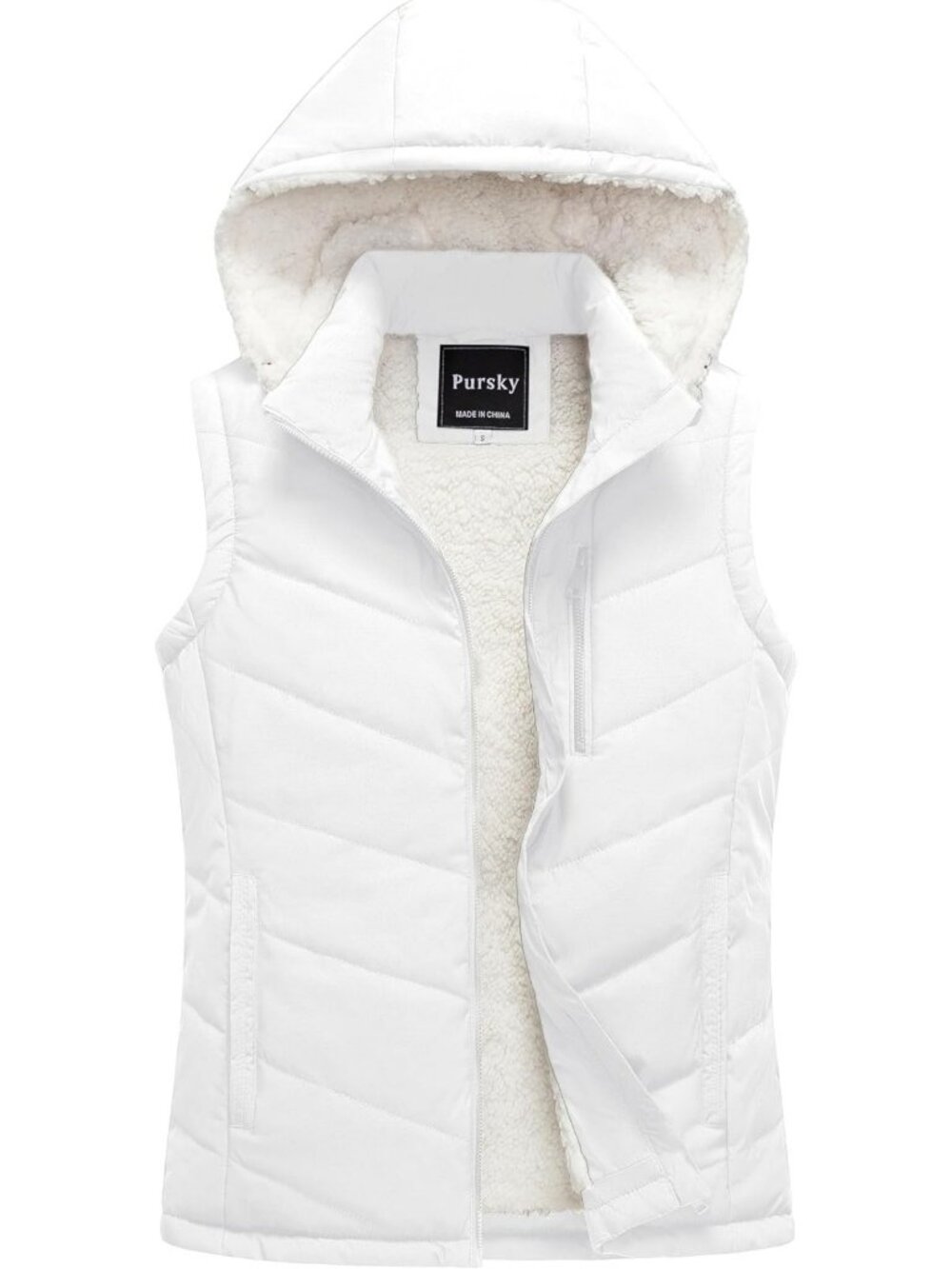 Cozy Sherpa Fleece Lined Winter Vest | Warm Lightweight Sleeveless Puffer Jacket